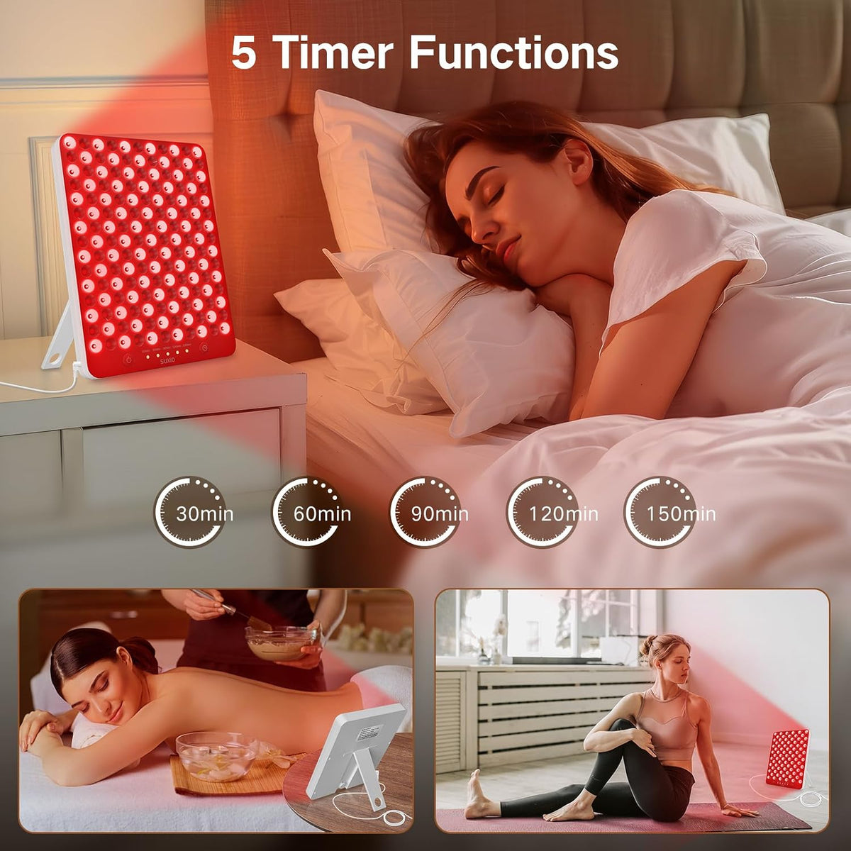 Built-in timer with 5 presets