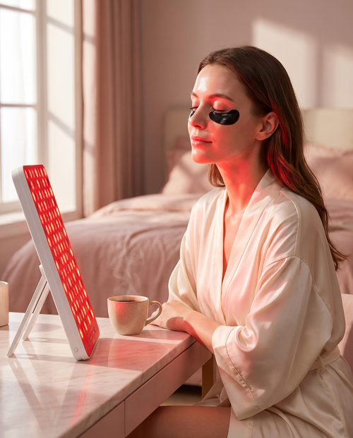GlowRitual by Rosé Light — morning glow ritual at the vanity